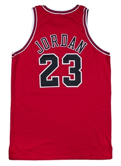 1997-98 Michael Jordan Eastern Conference Finals Game Used Chicago Bulls Road Jersey Photo Matched To Games 3 & 4 vs Pacers (Bulls LOA, MeiGray & Sports Investors)- Famous "Last Dance" Jersey